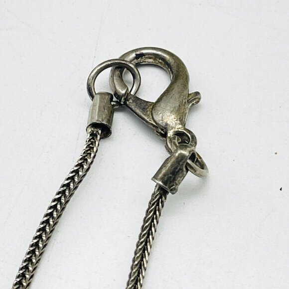 Pendant Necklace Silver Tone Triple Wedge Modernist Classic Career Geometric - Picture 4 of 8